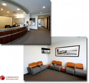 Waterloo Office, Coronation Dental Specialty Group, Front Desk and Waiting Area
